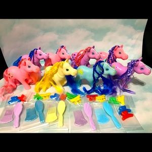 LITTLE PONIES 90s SOFT VINYL 5.5” BUNDLE OF 8